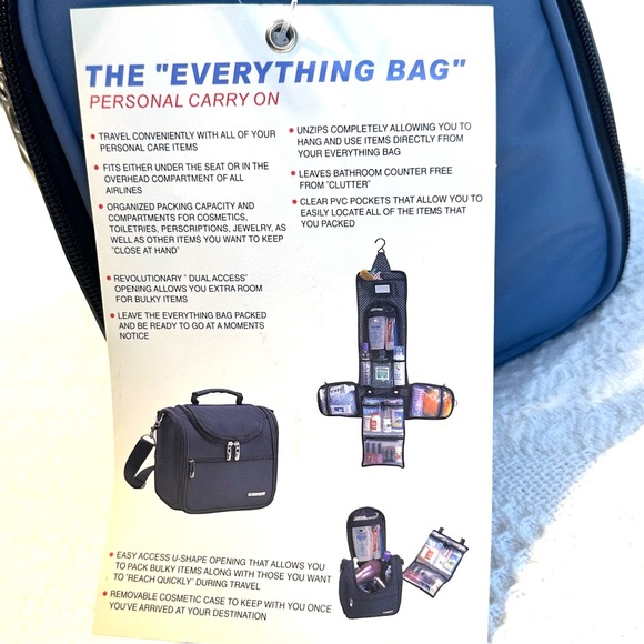 Everything Bag Carry On Travel Makeup Toiletry Jewelry Case Pouch Organizer - Picture 2 of 13